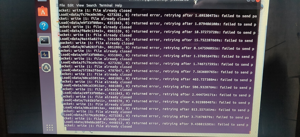 failed to send video packet for decoding